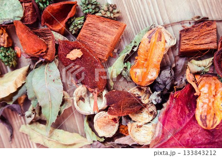 Various thanksgiving decoration 133843212