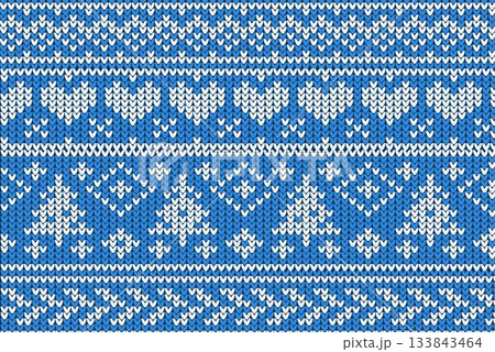 Knitting Christmas vector background snowflakes 133843464