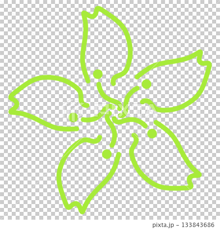 黃綠色櫻花圖案 黃綠色櫻花圖案 133843686