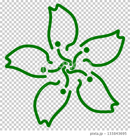 綠色櫻花的象徵 綠色櫻花的象徵 133843695