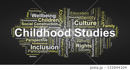 Childhood Studies Word Cloud. Core Concepts on Children, Development, and Social Contexts Childhood Studies Word Cloud. Core Concepts on Children, Development, and Social Contexts 133844104