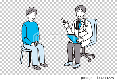 医師と患者の診察シーン 133844229