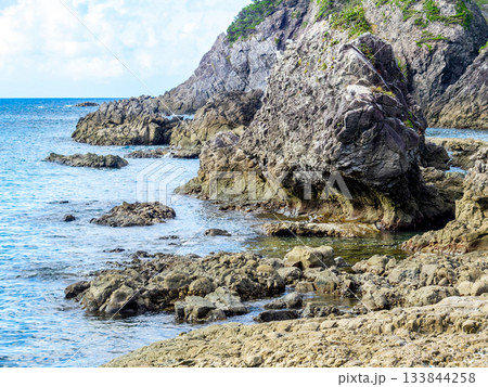 式根島の美しい海　大浦海水浴場 133844258