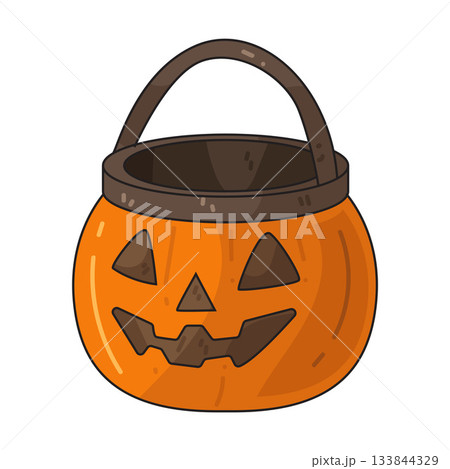 illustration of Pumpkin Pail 133844329