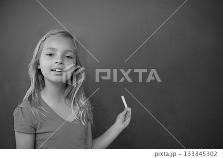 Schoolchild with blackboard Schoolchild with blackboard 133845302