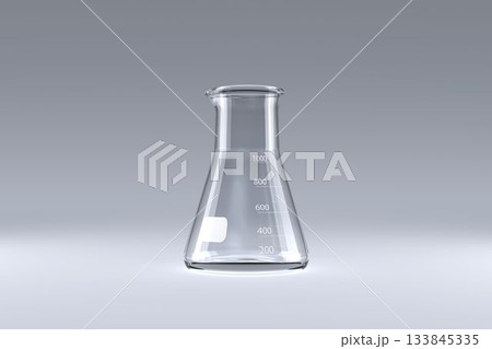 Laboratory flask with chemical solution 133845335
