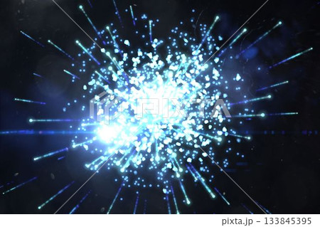 Bright firework design on black 133845395