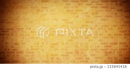 Showing warm yellow-orange bricklike texture with vignette on transparent background, flat design 133845416