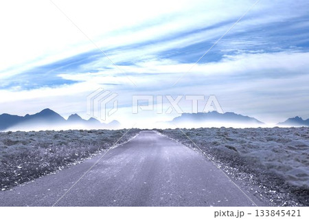 Road leading out to the horizon Road leading out to the horizon 133845421