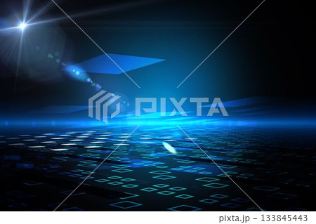 Squares on futuristic background 133845443