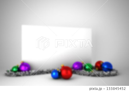 Blurry poster with christmas baubles Blurry poster with christmas baubles 133845452