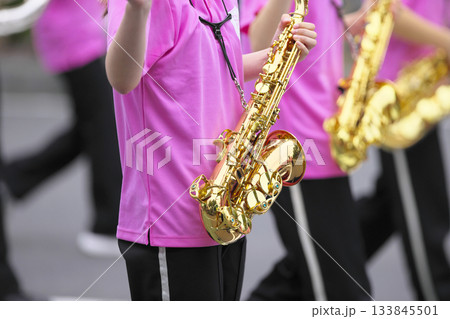 マーチングバンド　パレード　楽器 133845501