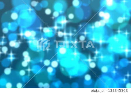 Flat design abstract bokeh is showing translucent teal and blue circles with glowing star sparkles Flat design abstract bokeh is showing translucent teal and blue circles with glowing star sparkles 133845568
