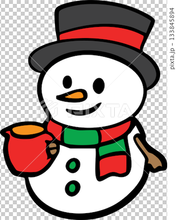 Cute Christmas Santa and Snowman Cartoon Icon Set Cute Christmas Santa and Snowman Cartoon Icon Set 133845894