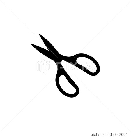 scissors silhouette icon cutting tool illustration scissors silhouette icon cutting tool illustration 133847094