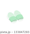 緑色のスリッパのイラスト 133847283
