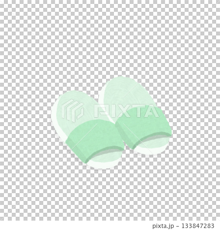 綠色拖鞋的插圖 133847283