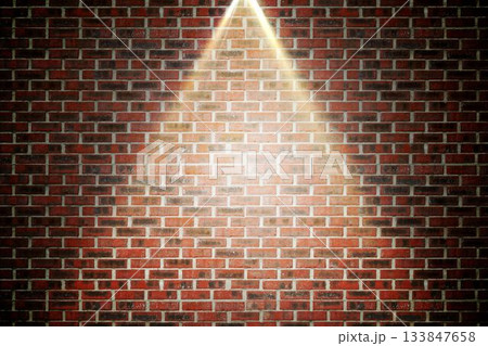 Red brick wall under spotlight 133847658