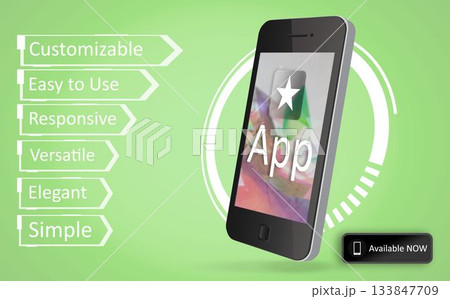 Ad of a new app for smartphone Ad of a new app for smartphone 133847709