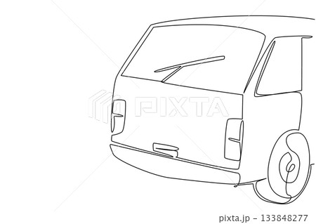 Single one line drawing the back of the car and there is a wiper. Functions to clean the rear window of the car. No dust. National Check Your Wipers Day. Continuous line design graphic illustration Single one line drawing the back of the car and there is a wiper. Functions to clean the rear window of the car. No dust. National Check Your Wipers Day. Continuous line design graphic illustration 133848277