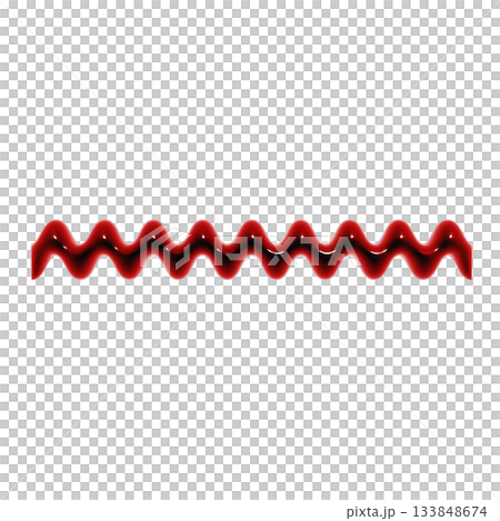 A plump, glossy 3D icon with wavy lines. Illustration of a blood-red decorative element. A plump, glossy 3D icon with wavy lines. Illustration of a blood-red decorative element. 133848674