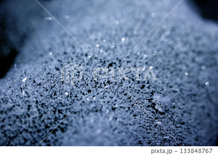 Abstract Frosty Ice Background in Blue natureal frost 133848767