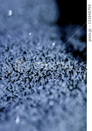 Abstract Frosty Ice Background in Blue natureal frost Abstract Frosty Ice Background in Blue natureal frost 133848769