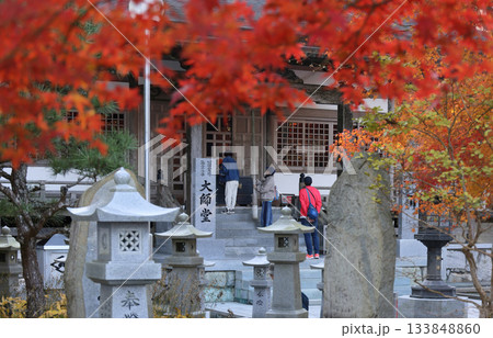 四国霊場第66番札所「雲辺寺」大師堂付近の紅葉 133848860