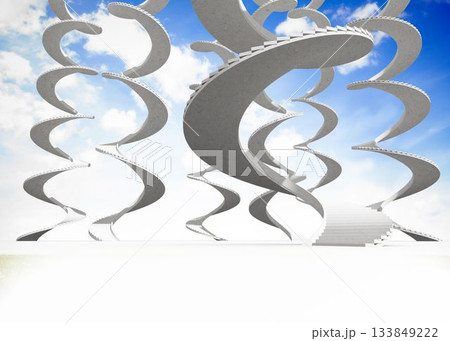 Spiral staircases in the sky Spiral staircases in the sky 133849222