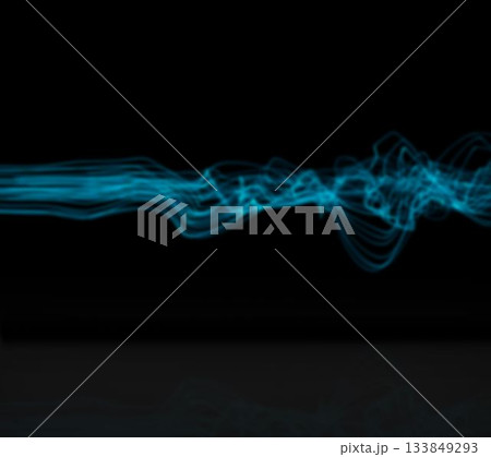 Blue shaky wave design on black Blue shaky wave design on black 133849293