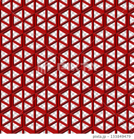 無縫、與色板相容的紅色背景材料,由連續的柱狀立方體組成 無縫、與色板相容的紅色背景材料,由連續的柱狀立方體組成 133849479