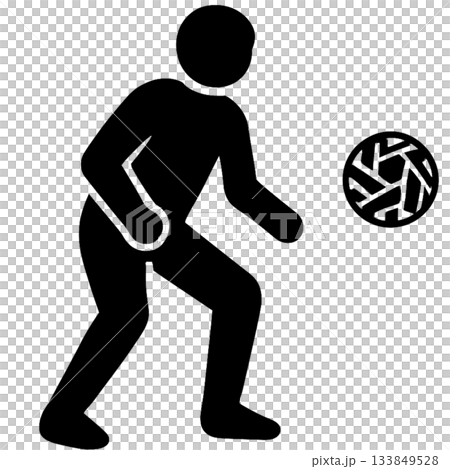 Pictogram of a person playing sepak takraw Pictogram of a person playing sepak takraw 133849528