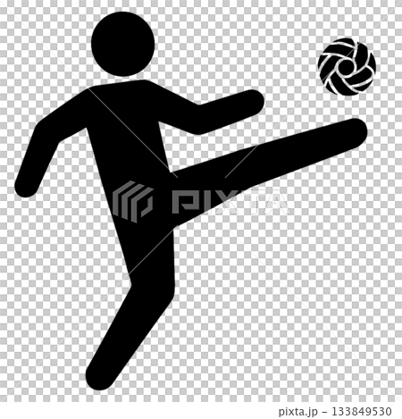 Pictogram of a person playing sepak takraw Pictogram of a person playing sepak takraw 133849530