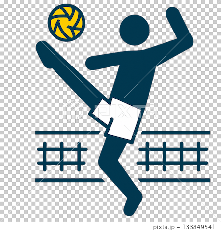 Pictogram of a person playing sepak takraw Pictogram of a person playing sepak takraw 133849541