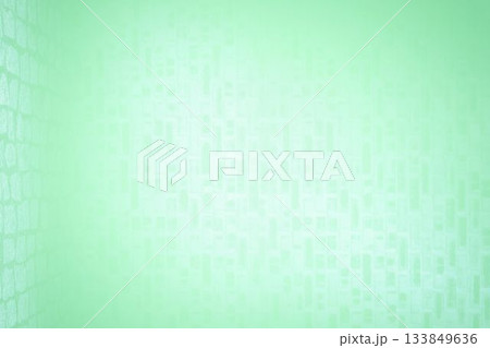 Single mosaic-patterned green wall surface is showing flat design with gradient vignette effect 133849636