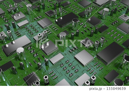 Close up of circuit board 133849639