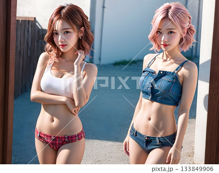 ビキニを着た水着の若い女性 133849906