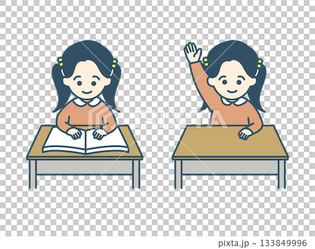 Girl taking a class Girl taking a class 133849996