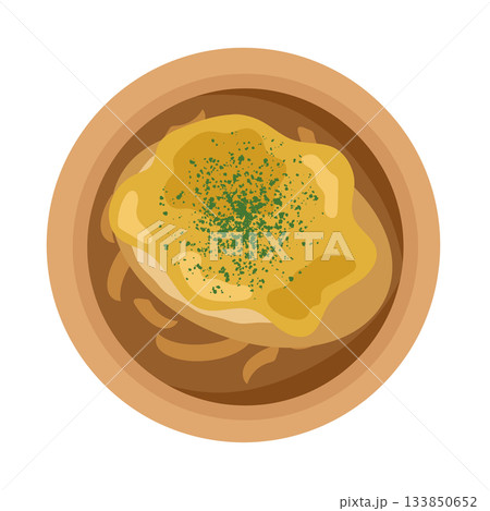 オニオングラタンスープ　イラスト 133850652
