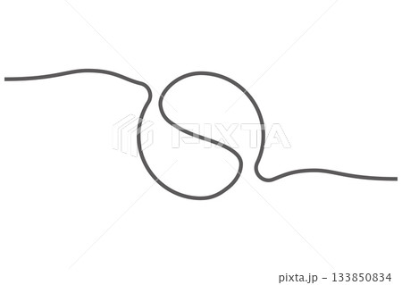 Continuous Line Baseball Softball. Sporty artwork, isolated on white background 133850834