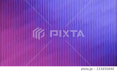Ribbed glass background with refraction effect. Reeded glass with blue and purple gradient. Abstract background 133850840