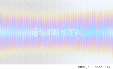 Ribbed glass background with refraction effect. Reeded glass with iridescent gradient. Abstract background 133850845