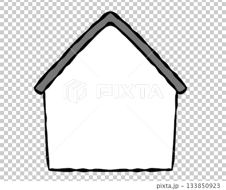 民家_モノクロ 空き家 住宅街 リフォーム 民家_モノクロ 空き家 住宅街 リフォーム 133850923