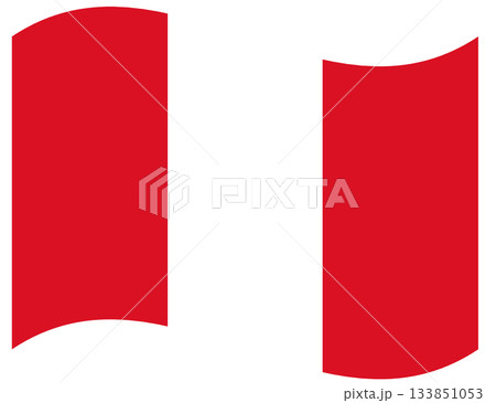 Civil waving flag of Peru isolated. Civil waving flag of Peru isolated. 133851053