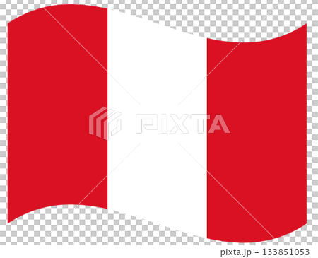 Civil waving flag of Peru isolated. Civil waving flag of Peru isolated. 133851053