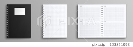 Spiral notebook mockup with blank pages 133851098