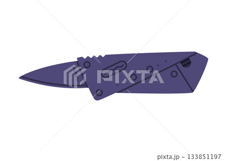 Knife as Self-defense Tool and Equipment for Protection Vector Illustration 133851197