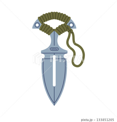 Knife as Self-defense Tool and Equipment for Protection Vector Illustration 133851205