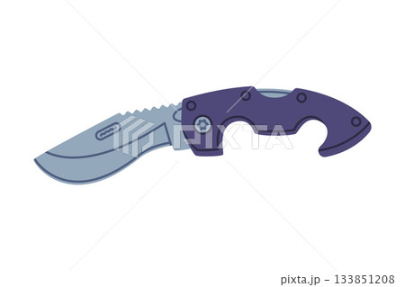 Knife as Self-defense Tool and Equipment for Protection Vector Illustration 133851208