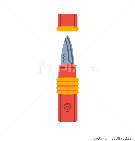 Knife as Self-defense Tool and Equipment for Protection Vector Illustration 133851213